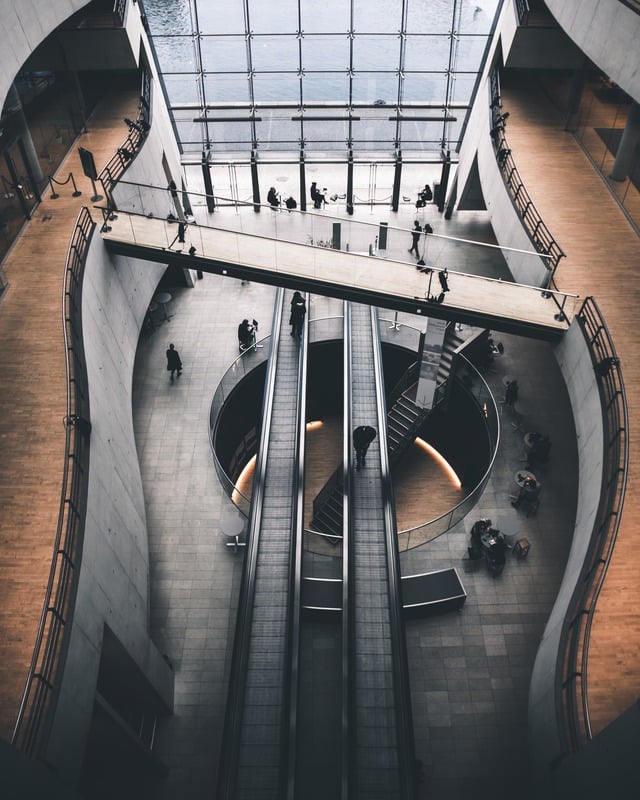 Modern commercial real estate interior